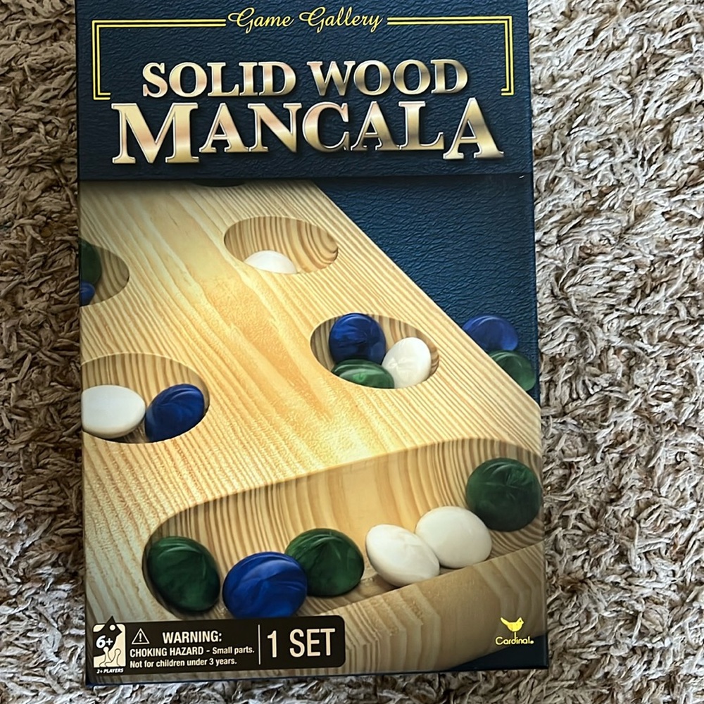 Mancala solid wood game